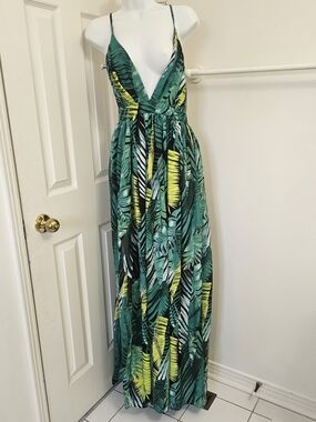 SHEIN Black Dress with Teal Trim, Sz M